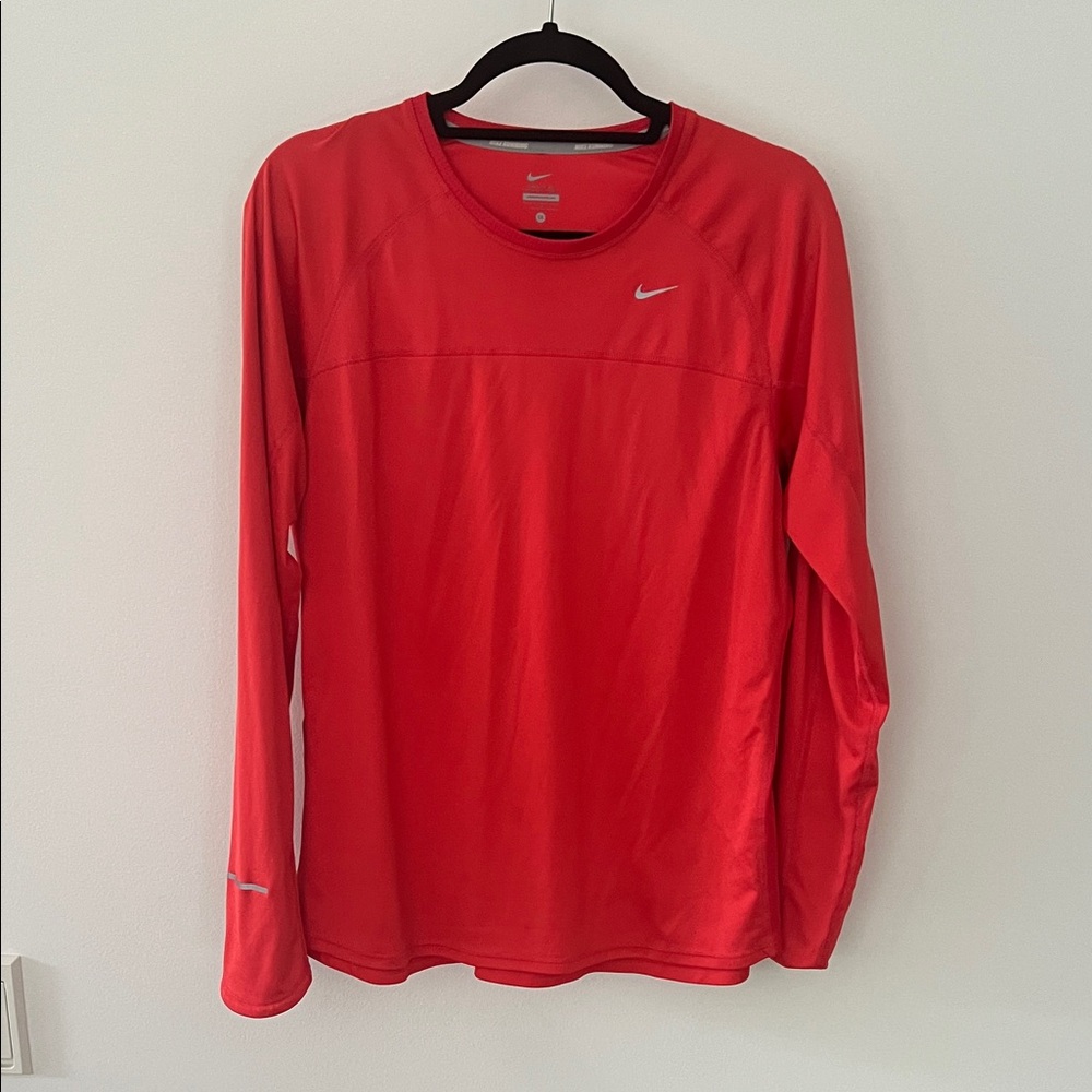 Nike Women's Vibrant Red/Orange Long Sleeve Shirt